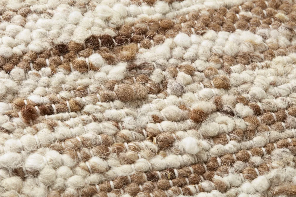 Ivory and Caramel Woven Pattern Sofa Throw Pillow