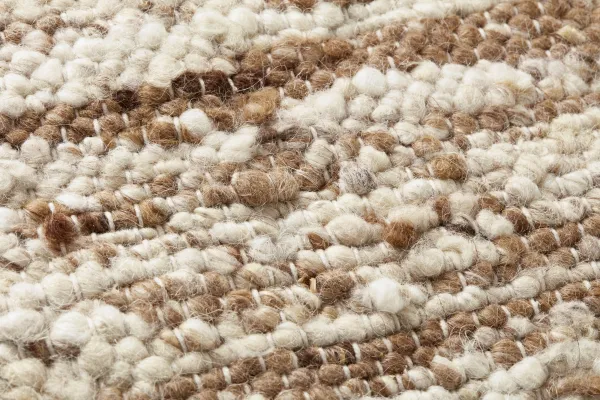 Ivory and Caramel Woven Pattern Sofa Throw Pillow