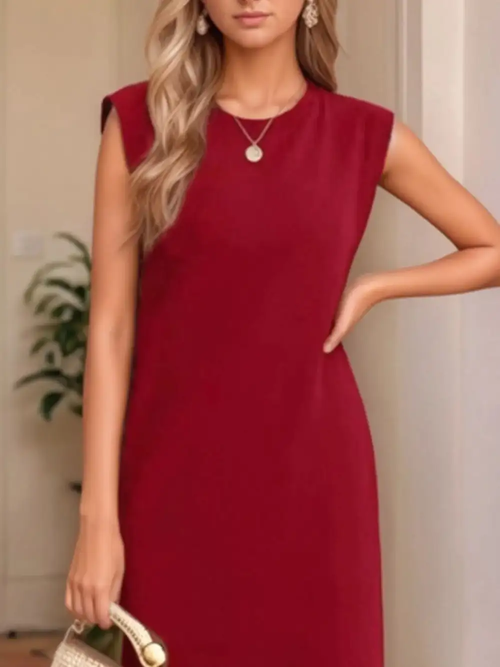 Tank Slit Round Maxi Dress
