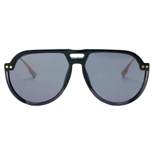Patterned Round Frame Sunglasses