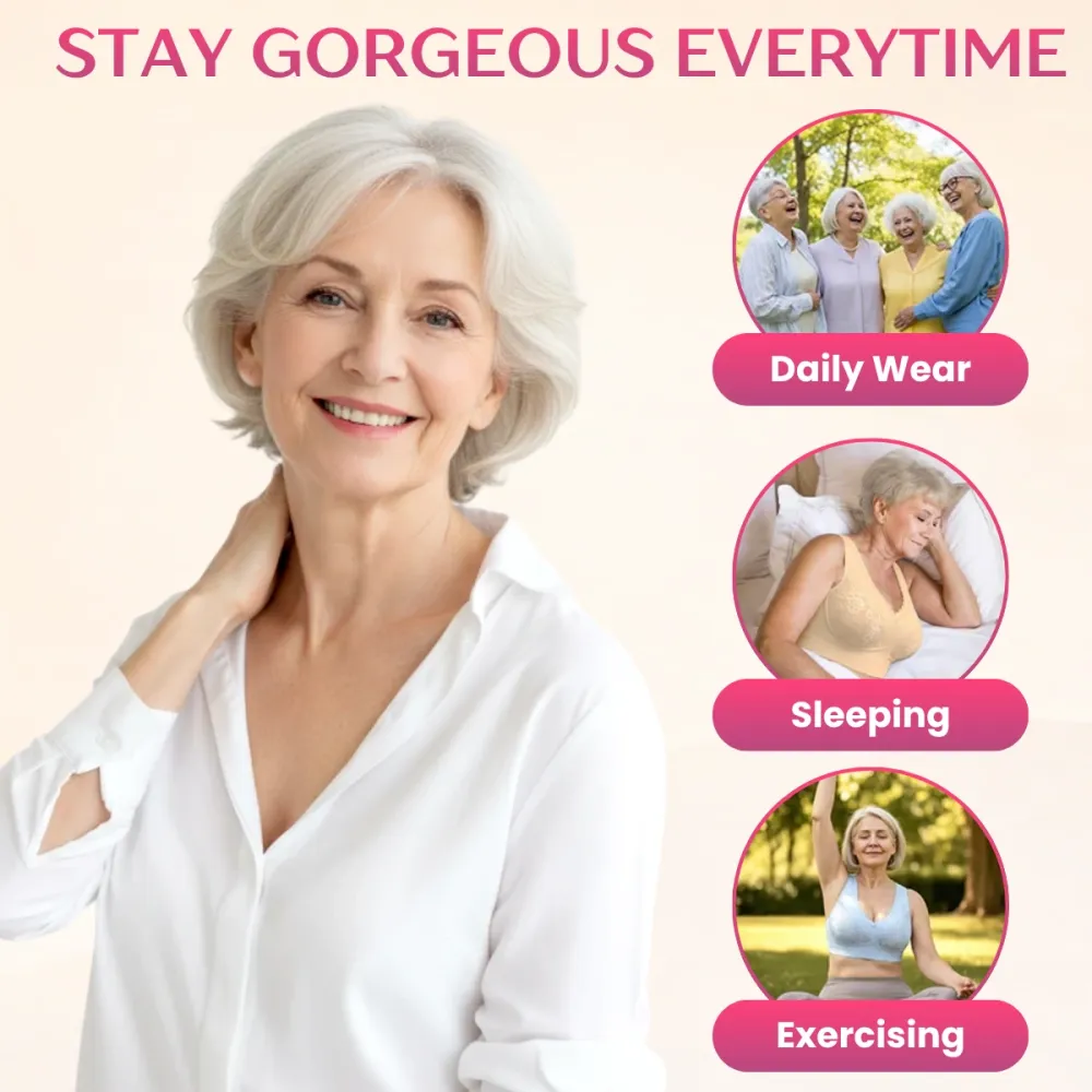 Easy-On Front Closure Cotton Comfort Shaping Bra for Seniors