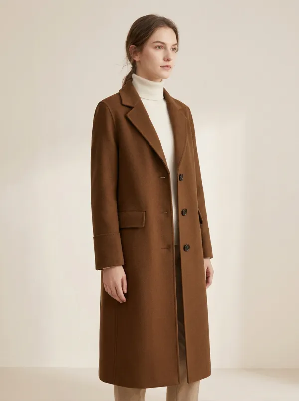 Warm Wool-Blend Outerwear Coat