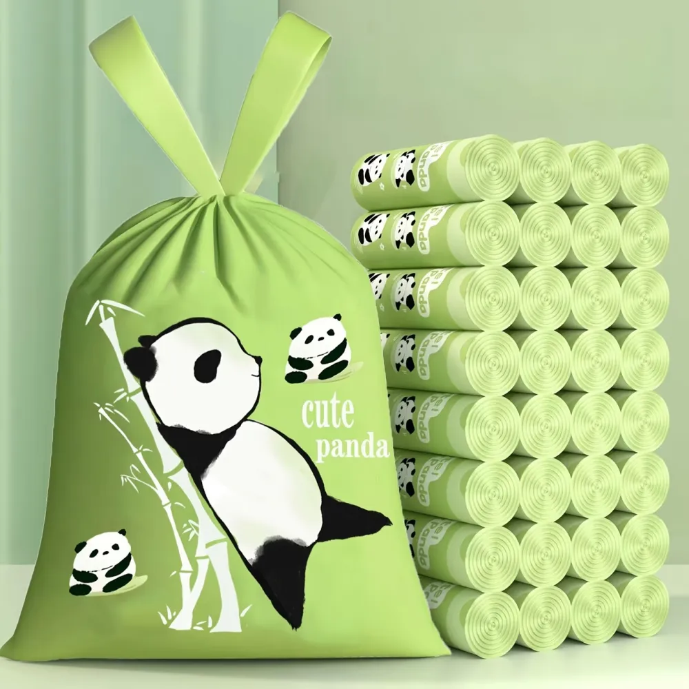 75 Pcs Durable Panda-Print Trash Bags