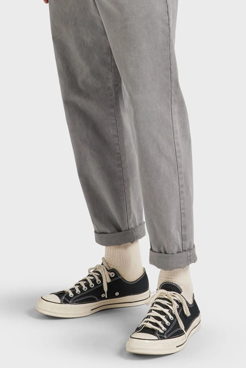 Casual Tapered Fit Cotton Blend Chino Pants