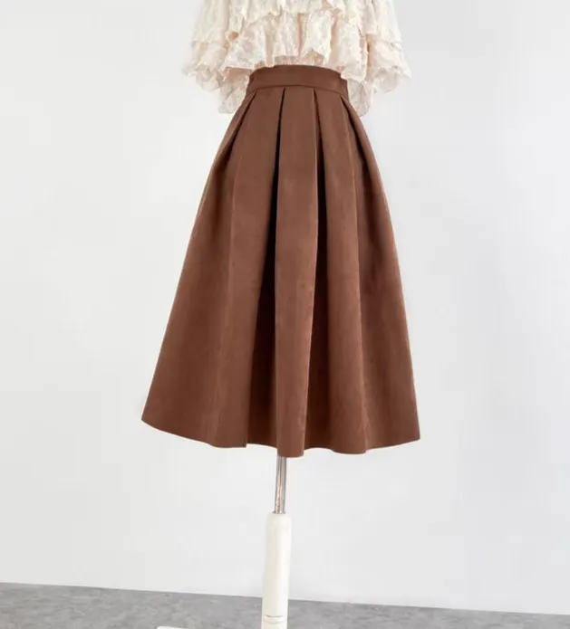 Everyday Casual Velvet Skirt