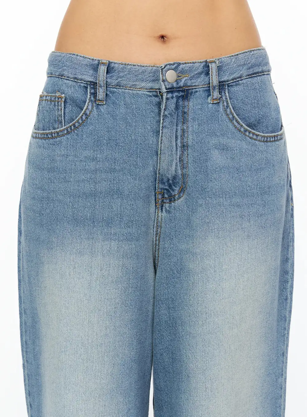 Embroidered Wide Leg Jeans