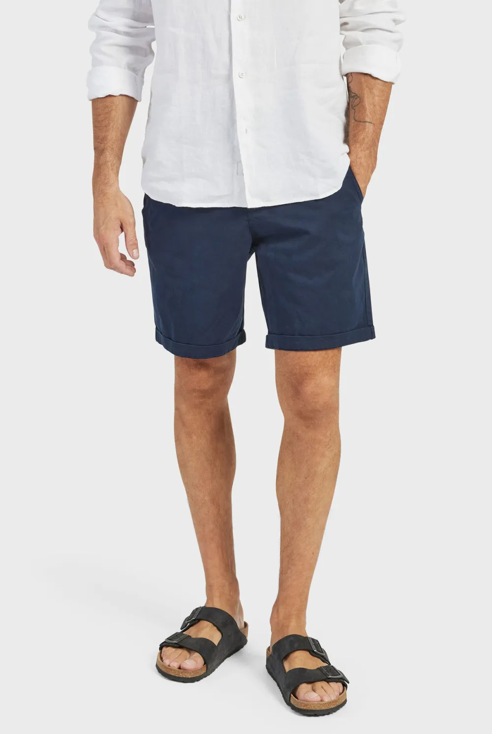 Slim Fit Stretch Cotton Chino Casual Shorts