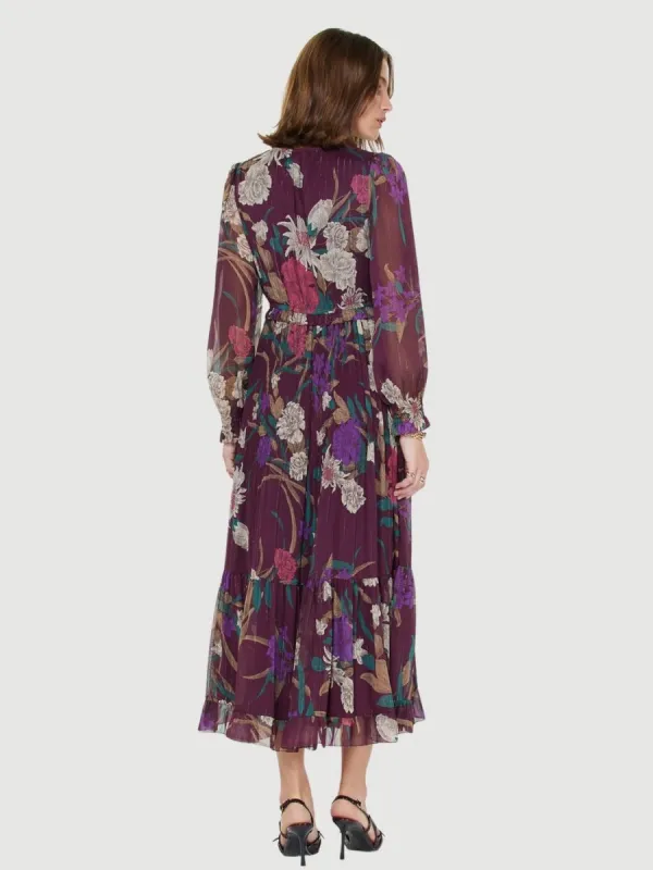 V-Neck Floral Maxi Dress
