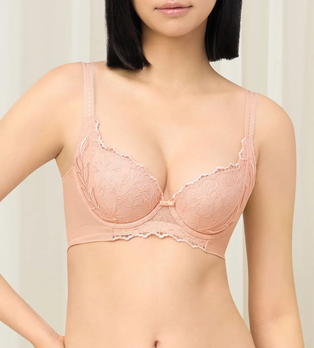 Women's Lightweight-Feel Wired Push-Up Mesh Breathable Bra