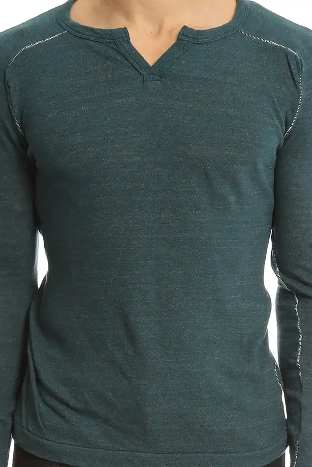 V-Neck Cotton Knit T-Shirt
