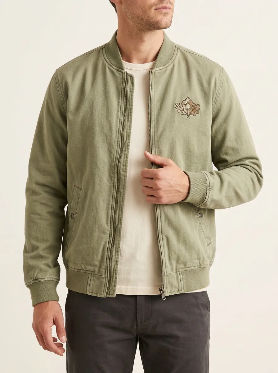 Bomber Embroidered Utility Jacket