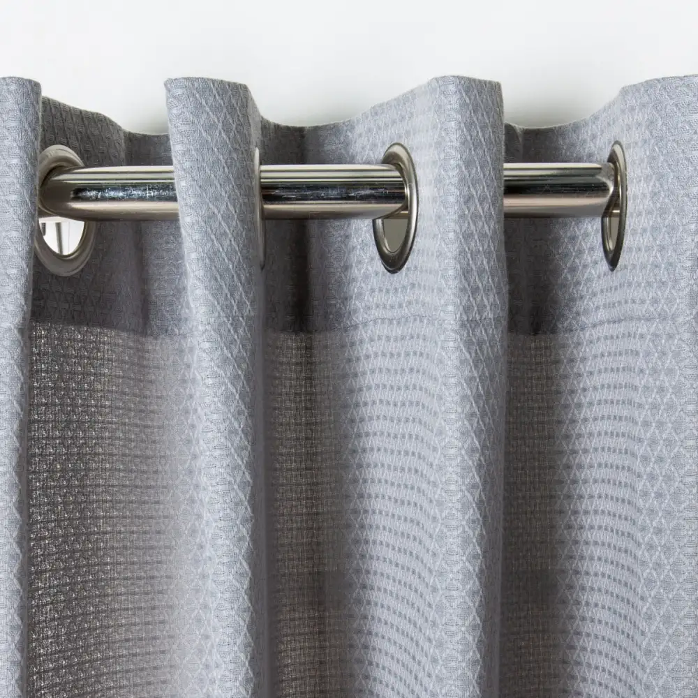 Semi-Sheer Eyelet Modern Curtain Panel