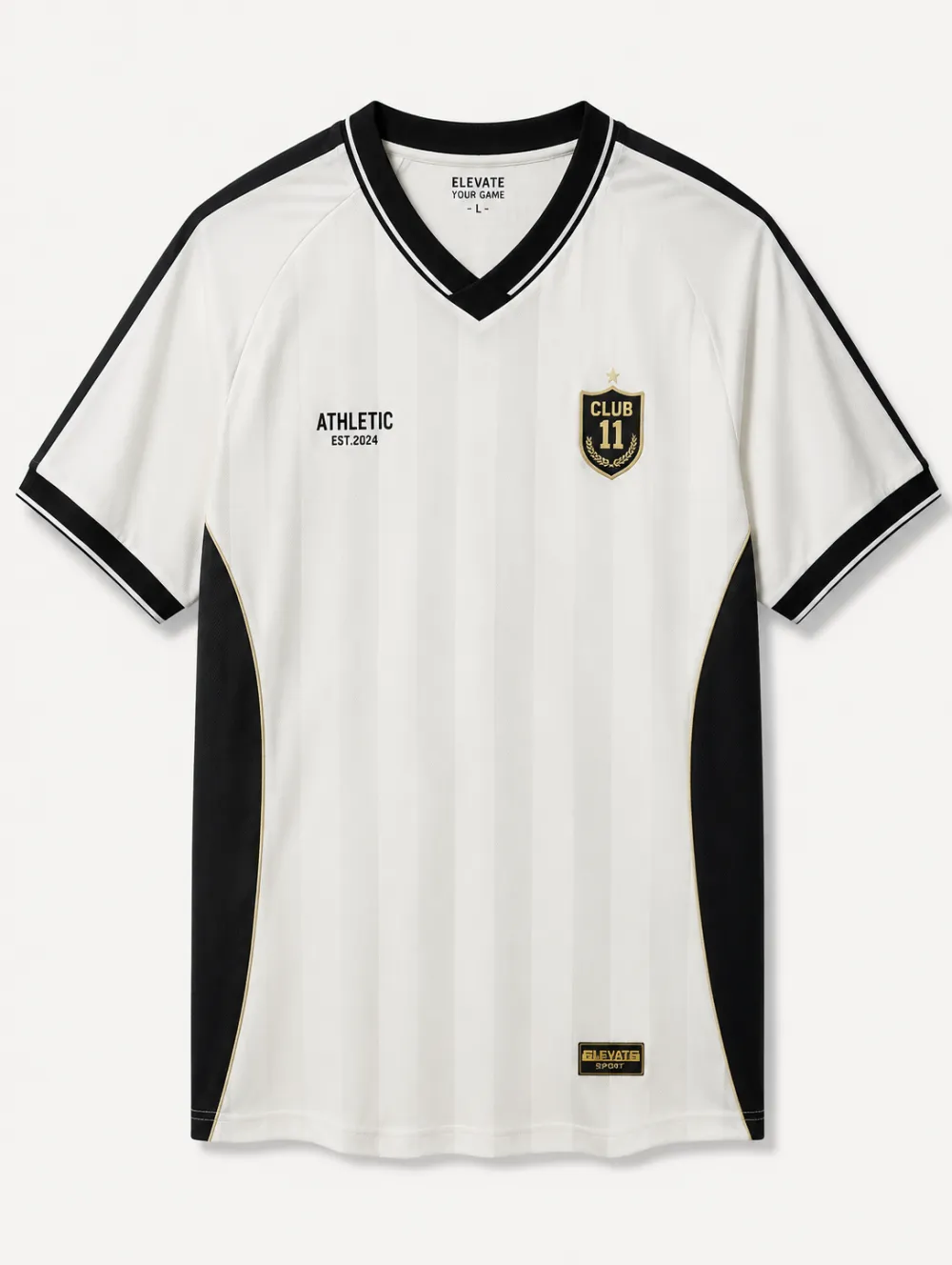 Unisex Club 11 Athletic Striped Printed Soccer Jersey
