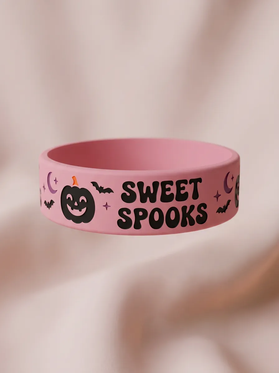 Pumpkin Bat Sweet-Spooks Halloween Graphic Wristband
