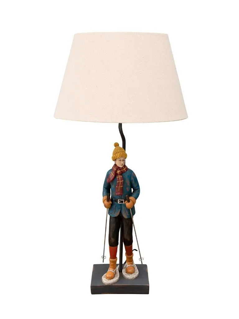 Black Resin Character Table Lamp