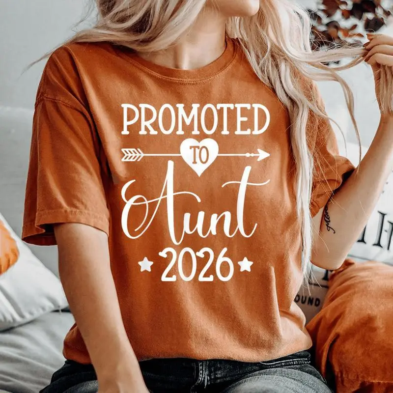 Promoted To Aunt 2026 Auntie Pregnancy Announcement Women's Oversized Comfort T-Shirt