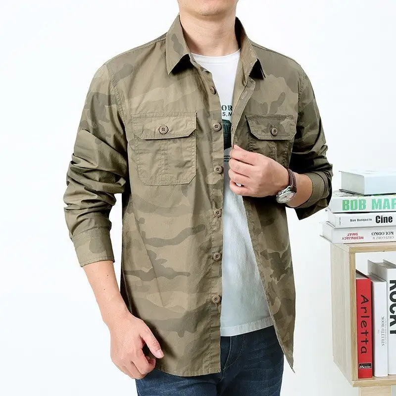 Men's Fashion Camouflage Long-Sleeve Shirt