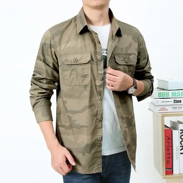 Men's Fashion Camouflage Long-Sleeve Shirt