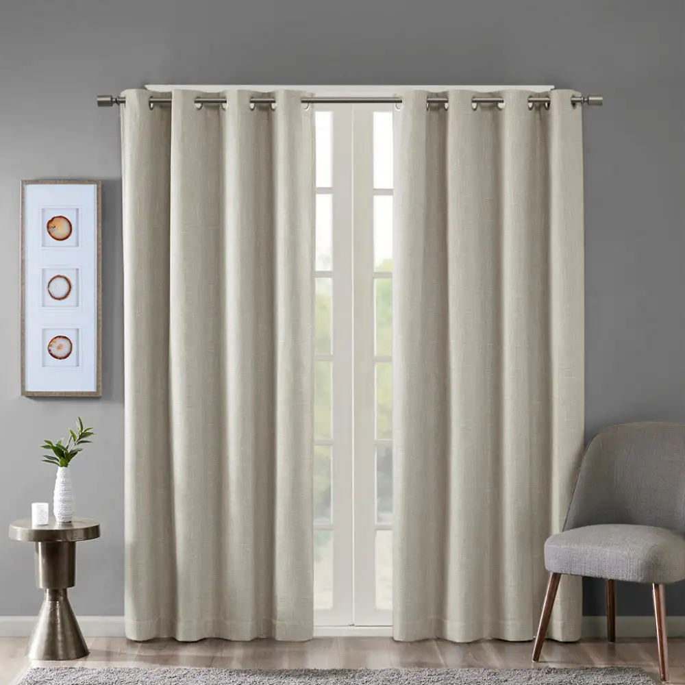 Clean-Lined Blackout Polyester Grommet Curtain Panel