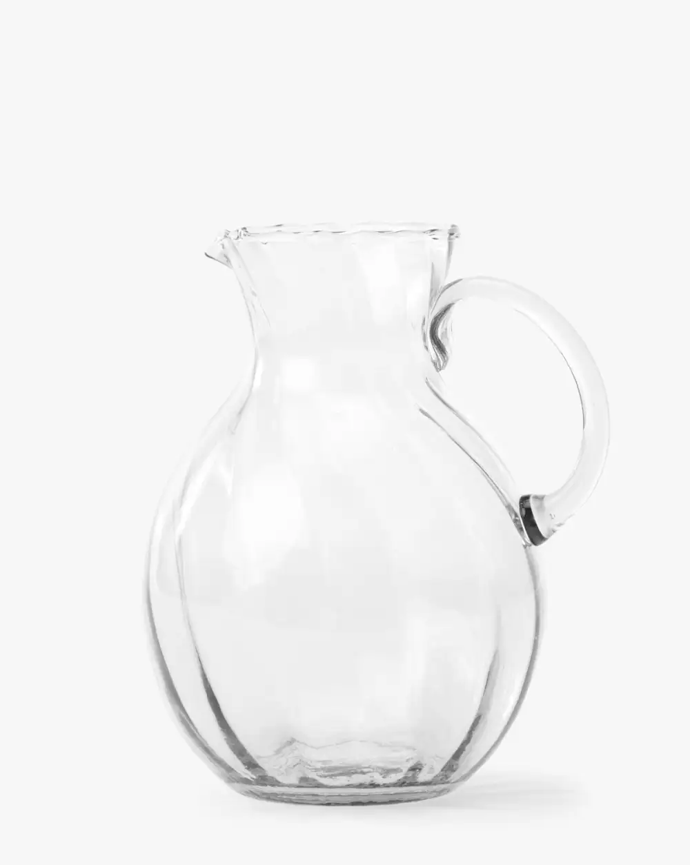 Scalloped Glass Pitcher