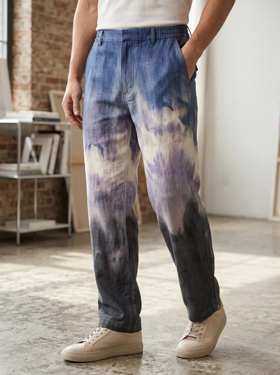 Men's Tie-Dye Relaxed Trousers