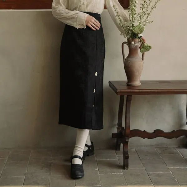 Straight Floral Skirt