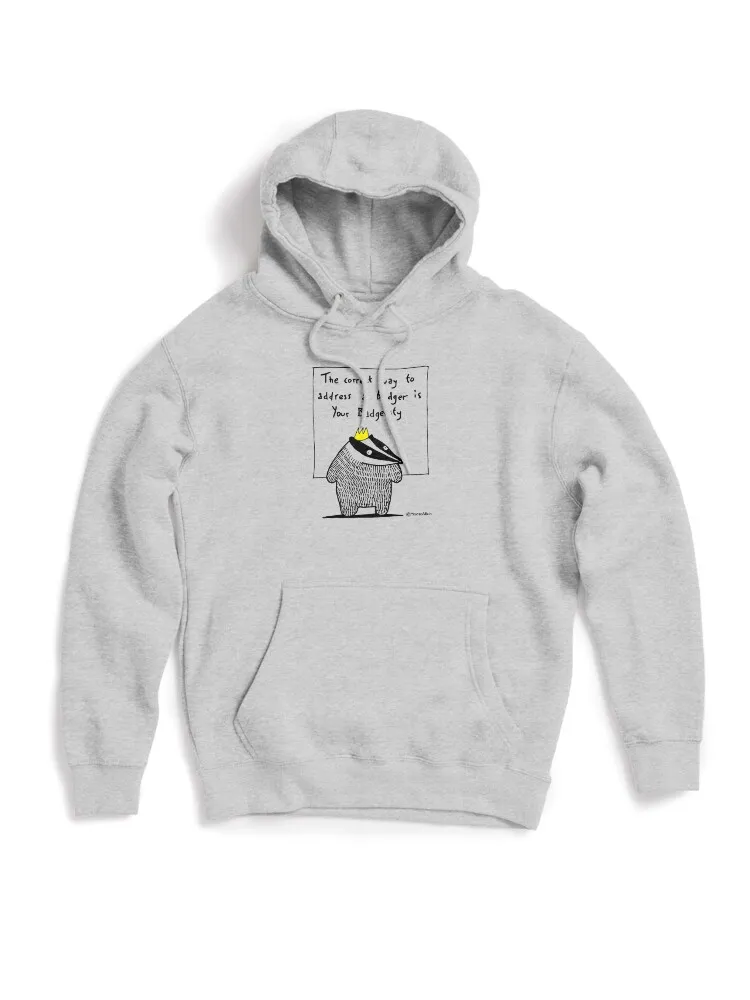 Retro Badger Illustration Hoodie