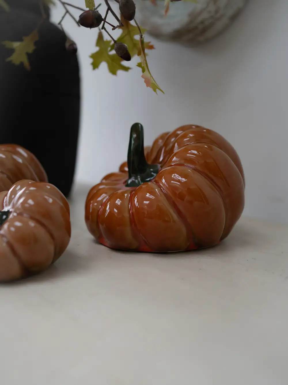 Stoneware Squashed Pumpkin Ornament