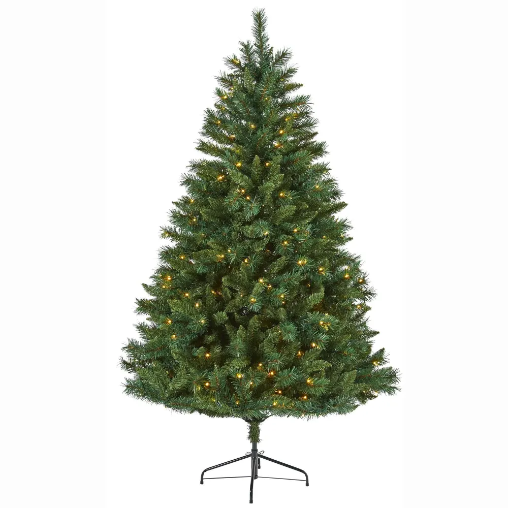 Rocky Mountain Mixed Pine Artificial Christmas Tree with LED Lights