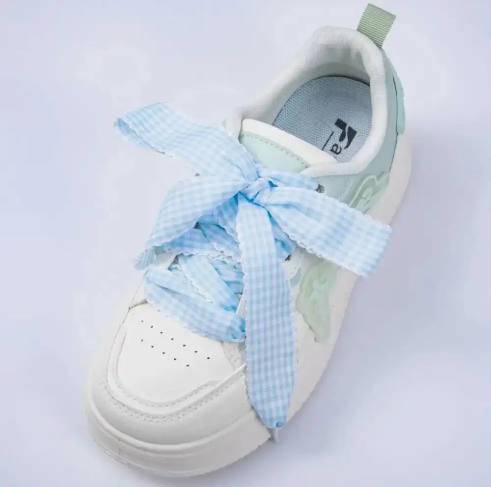 Gingham Pattern Specialty Shoelaces