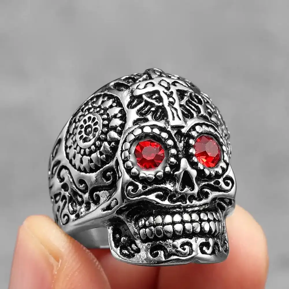 Men's Sugar Skull Ring