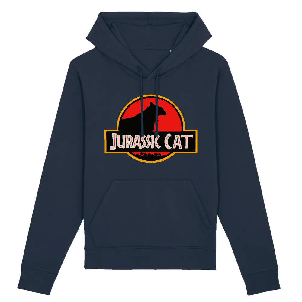 Dino Cat Graphic Pullover Hoodie