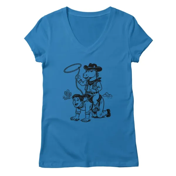 Human Horse V-Neck Tee
