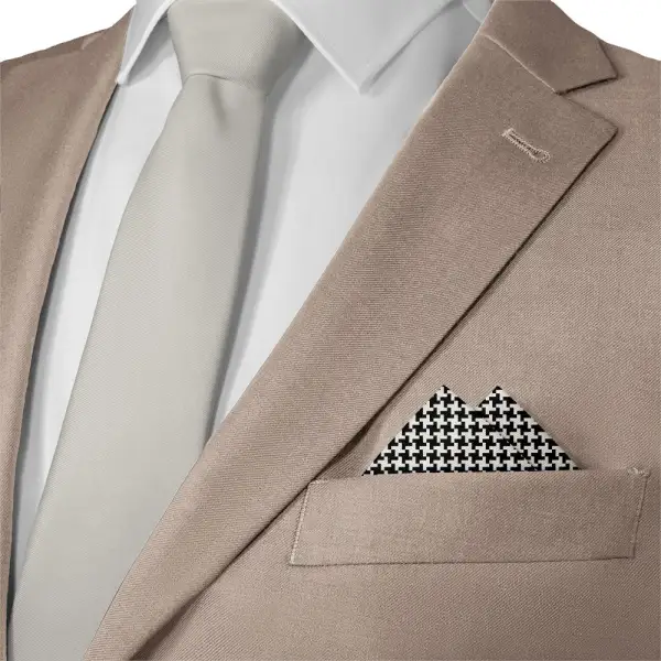 Minimal Elevated Geometric Textured Pocket Square