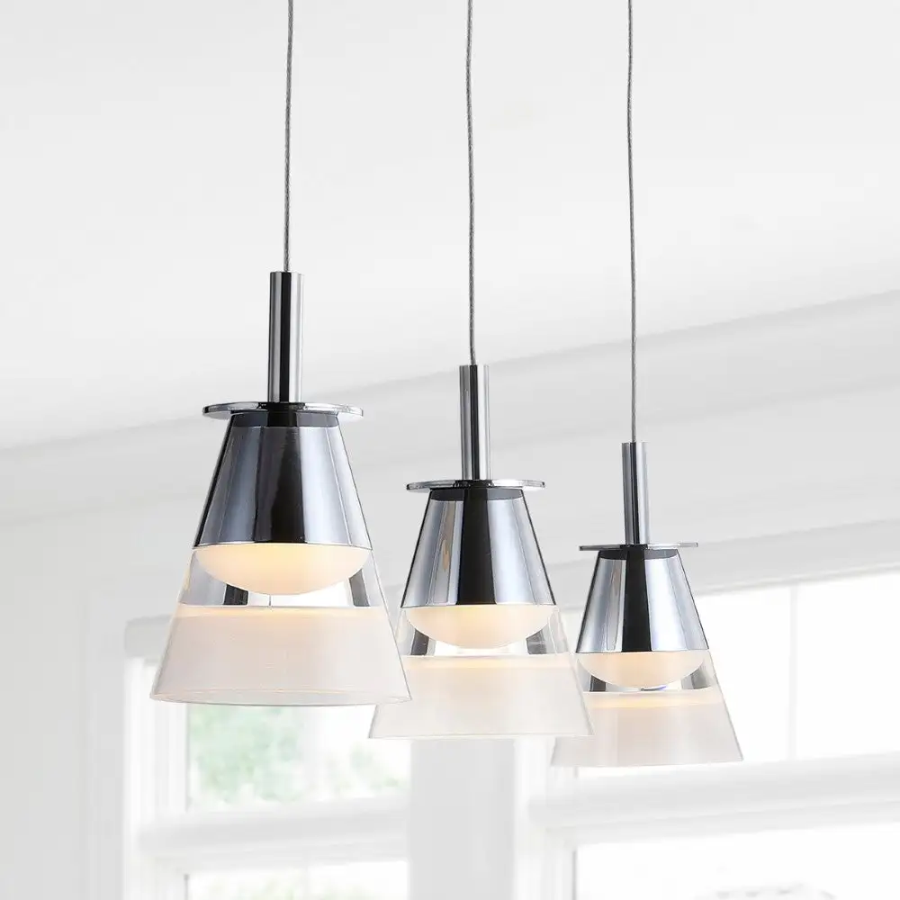 Triple-Light Adjustable Cascading Metal Integrated Linear LED Pendant