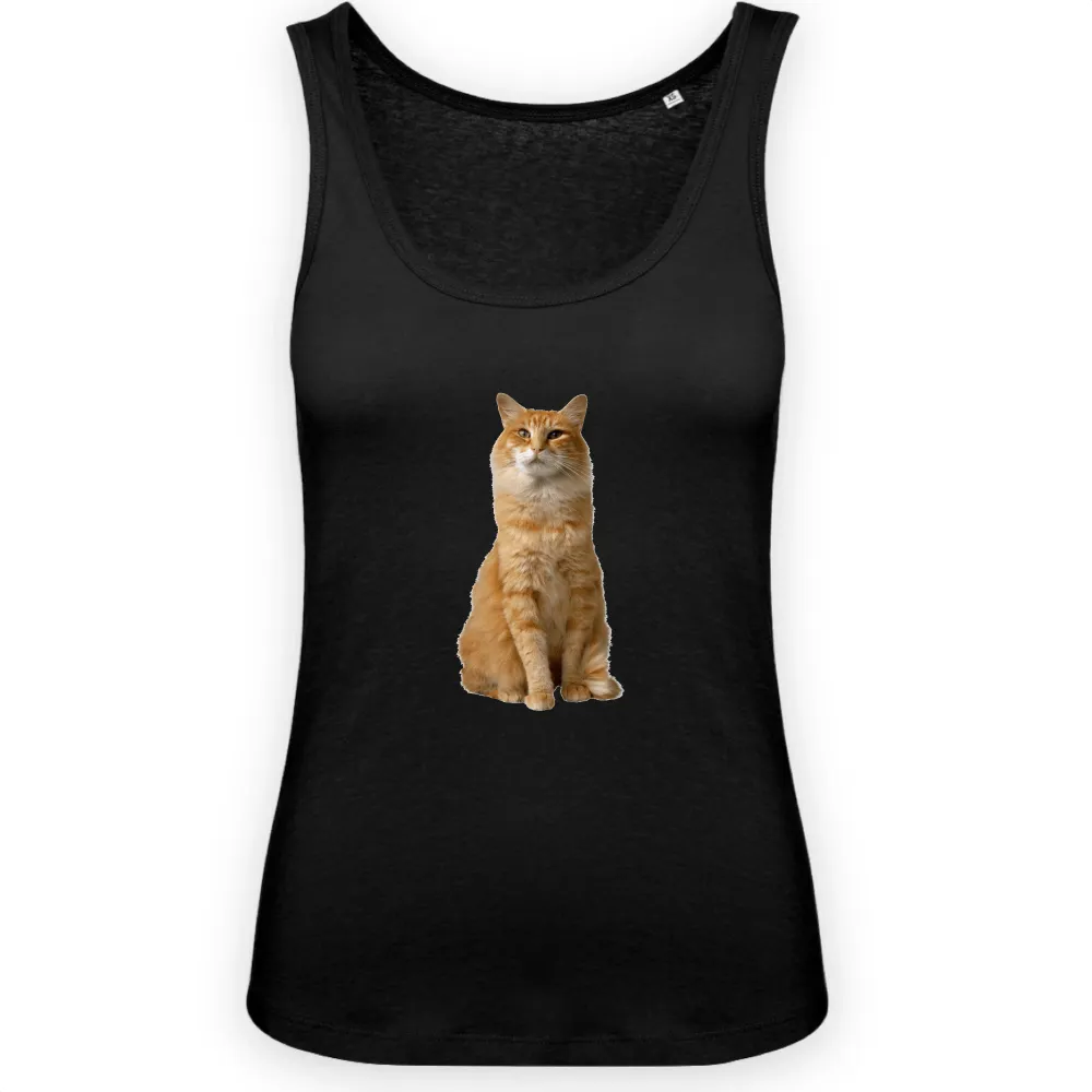 Orange Cat Graphic Tank