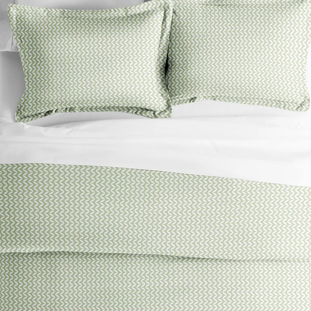 Puffed Chevron Pattern Duvet Cover Set