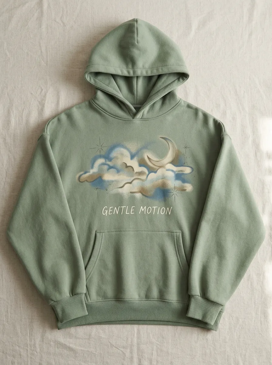 Gentle Motion Moon Clouds Hoodie