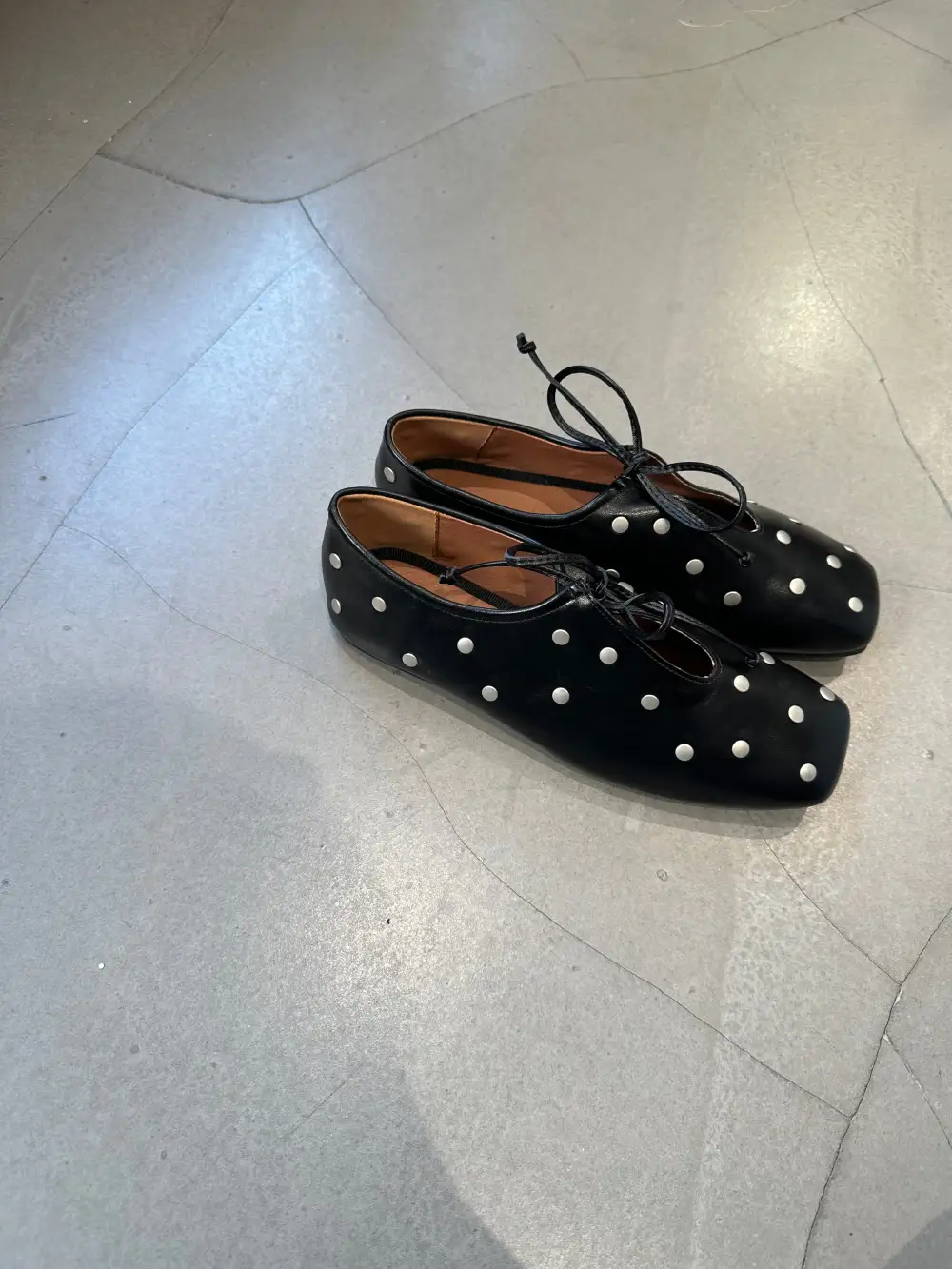Lamb Leather Square Toe Everyday Flats