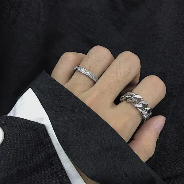 Slim Titanium Steel Ring