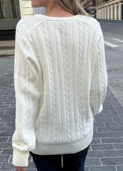 Ivory Ribbed Sweater
