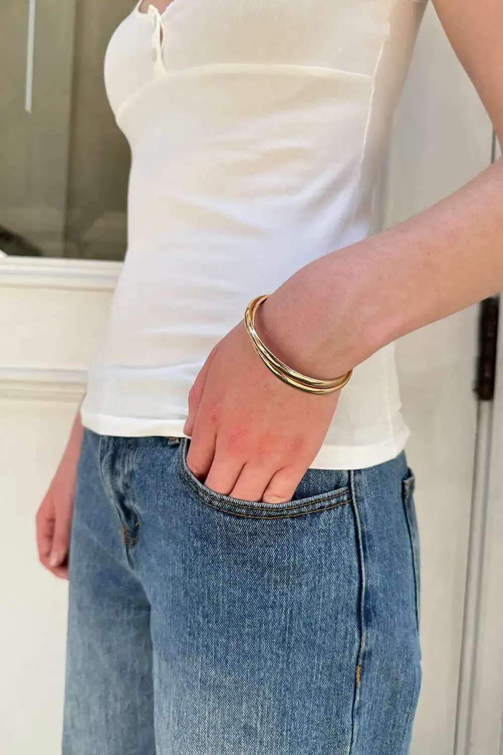 Interlaced Double Ring Bracelet