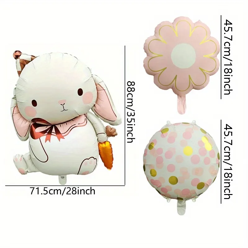 5Pcs Bunny Balloon Bouquet Set