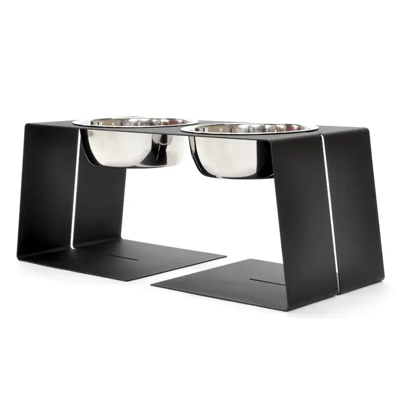Elevated Polished Compact Pet Feeder