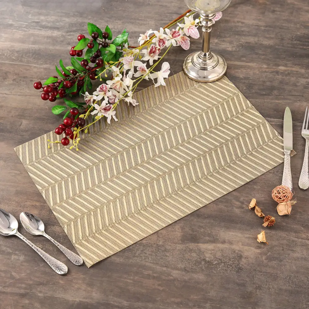 Gold Vinyl Dining Placemat