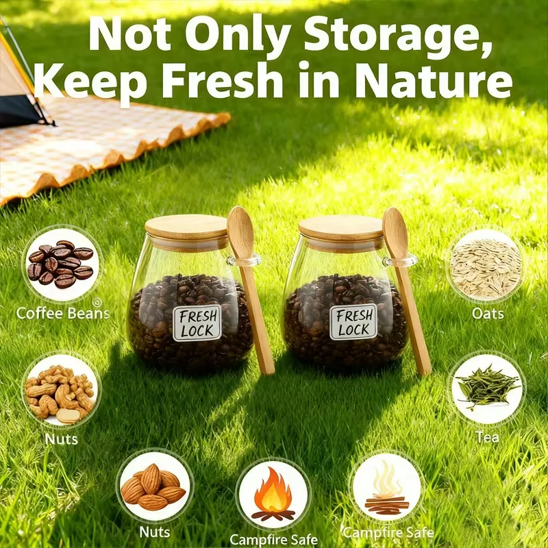 Glass Storage Jar with Bamboo Lid