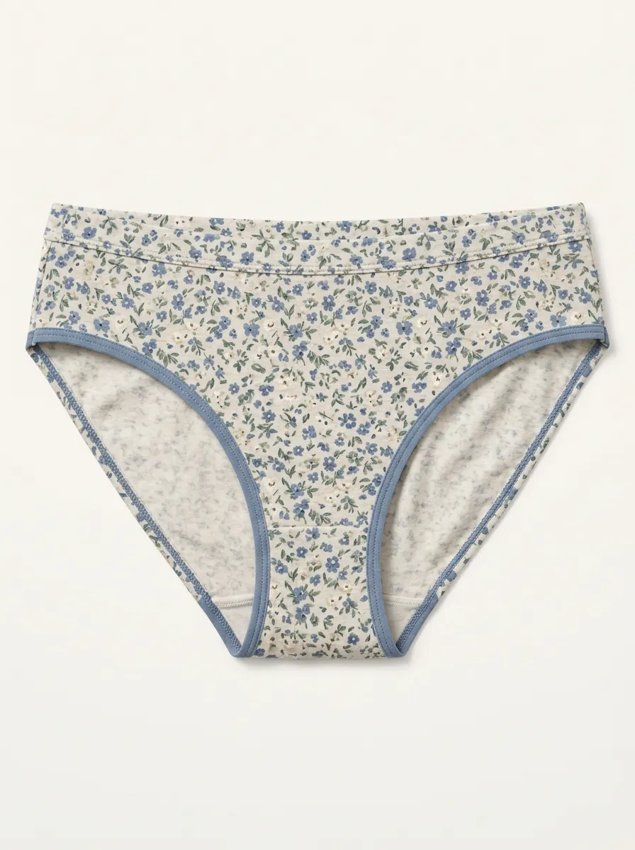 Women's Everyday Briefs with Floral Flower Detail