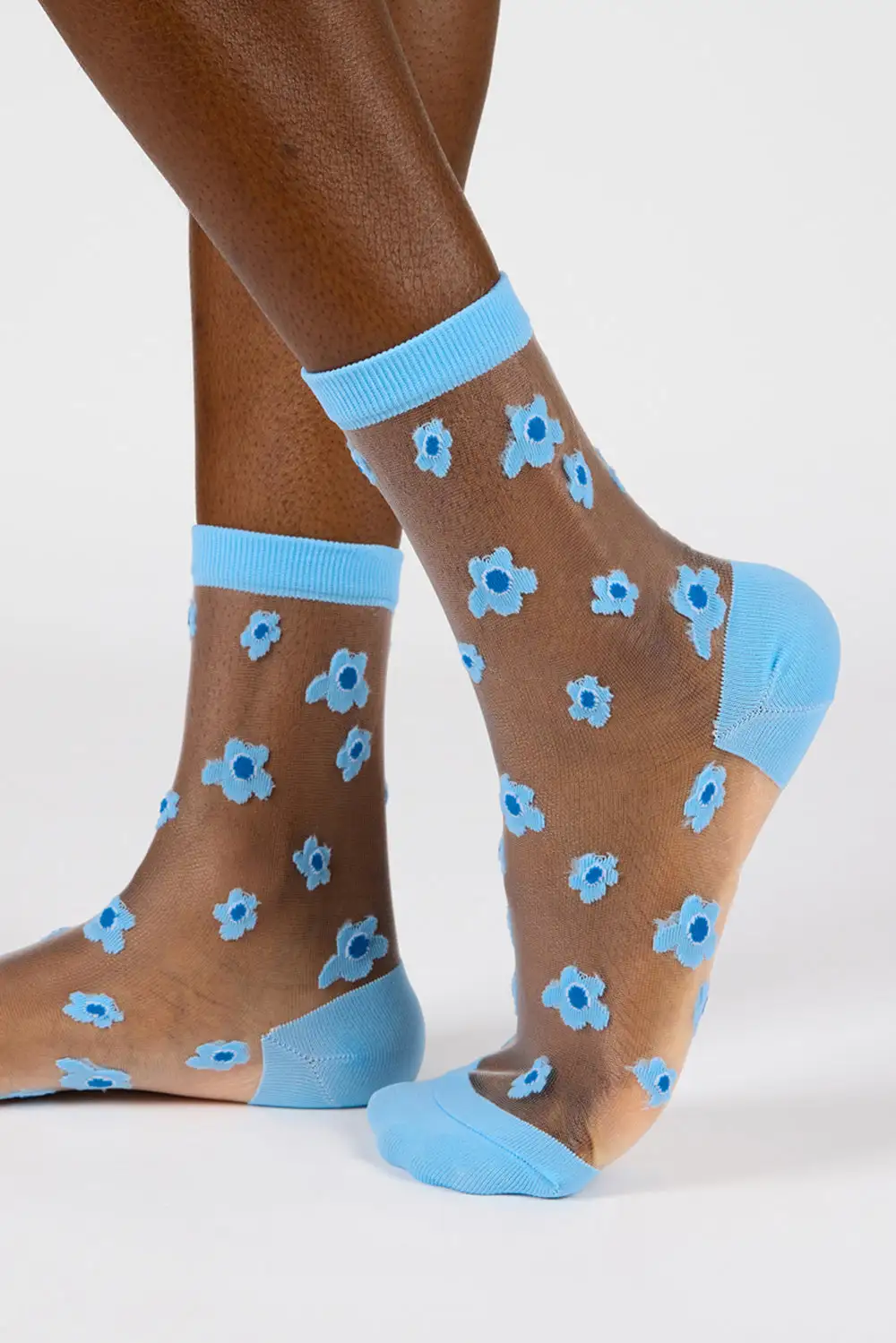 Refined Mixed Flower Sheer Socks