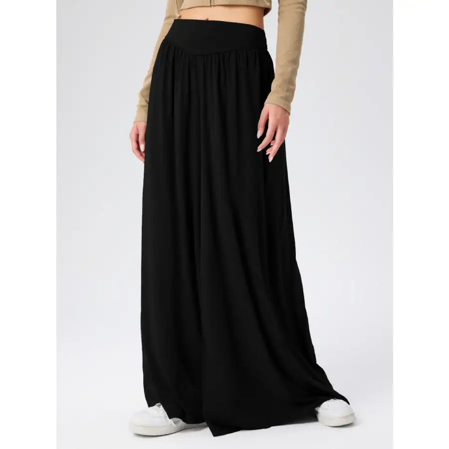 Relaxed High Waist Wide Leg Pants