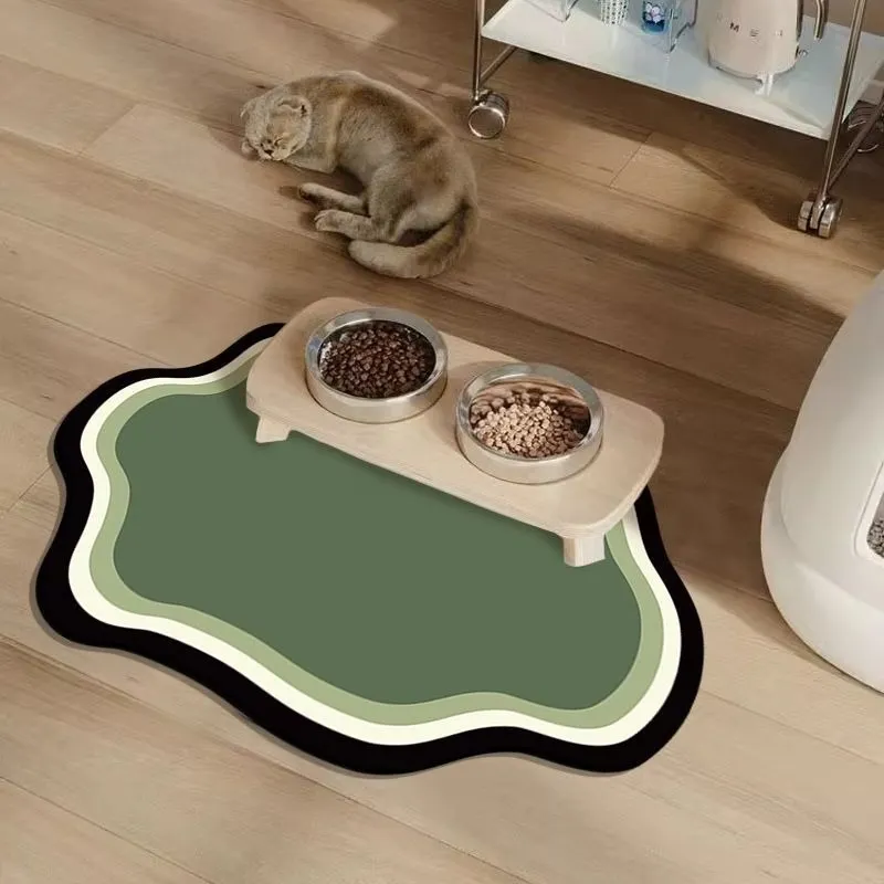 Contrast Color Pet Feeding Mat